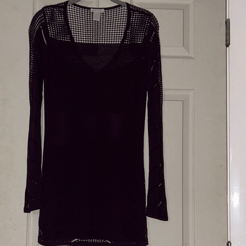 Elegant Black Mesh Dress